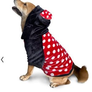 Dog hoodie Disney I Am Minnie Fuzzy Fleece Hoodie size XL (Neck 17”/chest 29”)